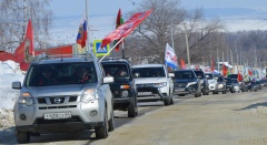 В Шиханах прошёл автопробег «Zа Победу!»